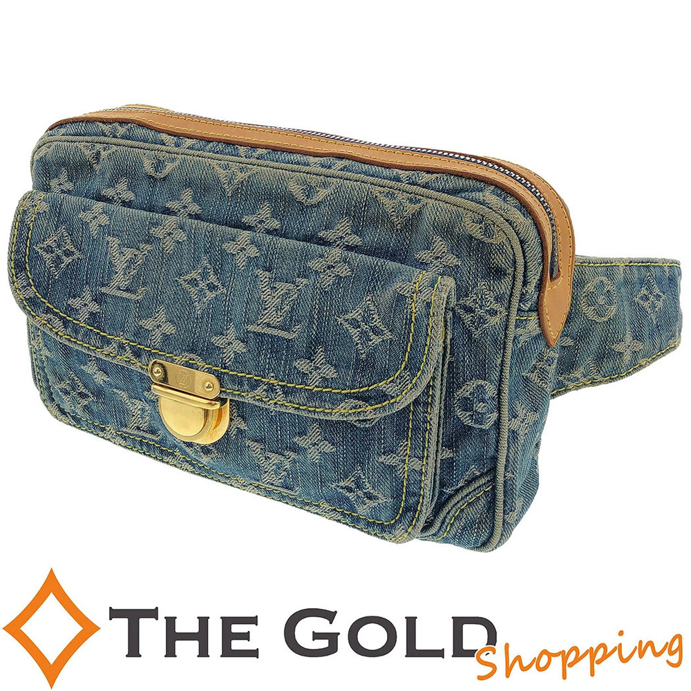 Louis Vuitton Bumbag Monogram Denim Waist Bag Body Blue